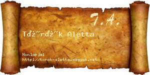 Török Aletta névjegykártya